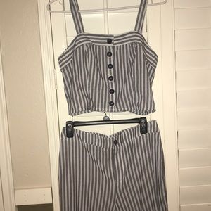 Tully’s Full Two Piece Striped Set
